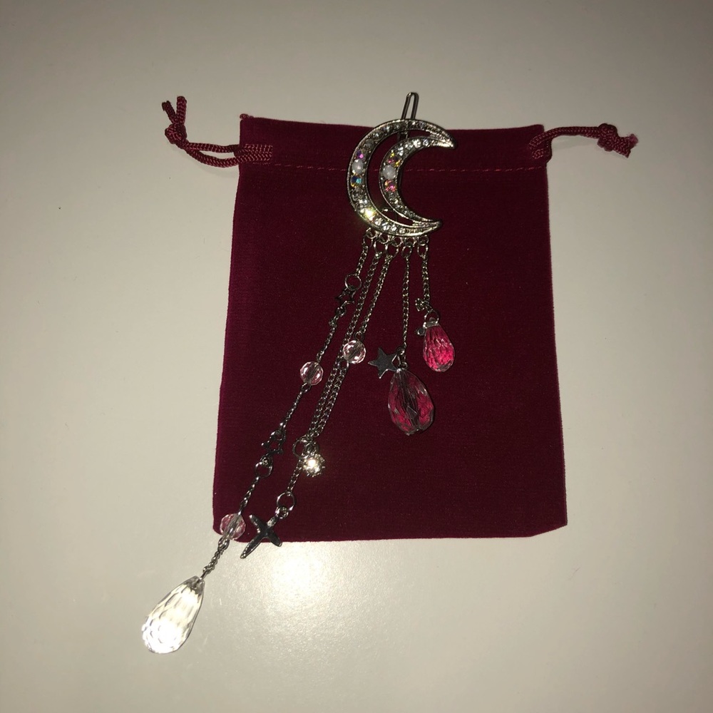 💄Free💄 Moon Crystal Dangling Barrette - Picture 5 of 8